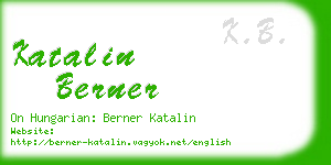 katalin berner business card